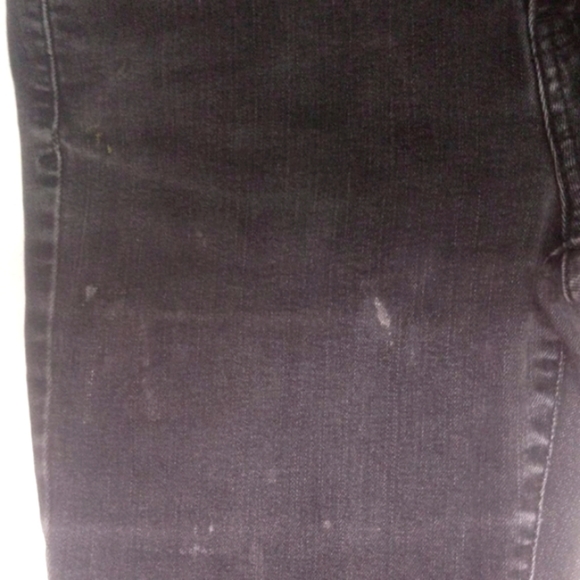 Levi’s Jeans 505 Straight High Rise Women 12 Medium Fit 34x29 Mid Black Distress - Picture 14 of 15